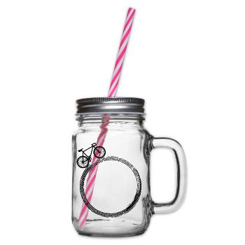 Cycling Bike Bicycle Sport Cycling Biker Cycling - Glass jar with handle and screw cap - clear - Right