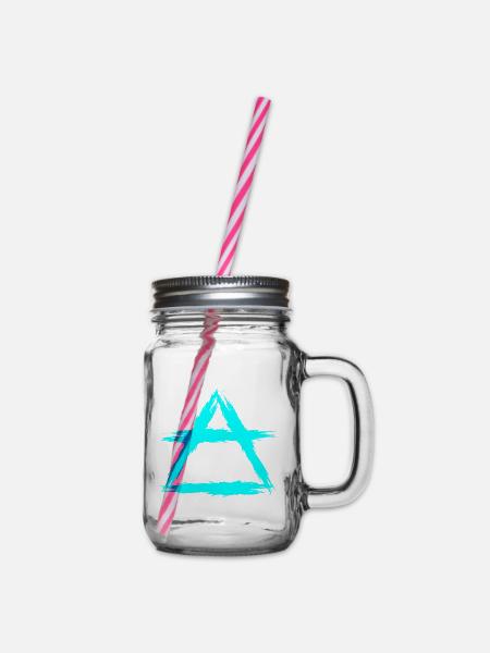 Element Symbol Luft - Henkelglas mit Schraubdeckel - Klar