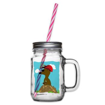 blinde maulwurf - Henkelglas mit Schraubdeckel - Klar - Rechts