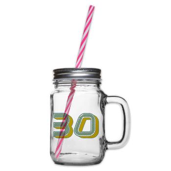 30 - Glass jar with handle and screw cap - clear - Right