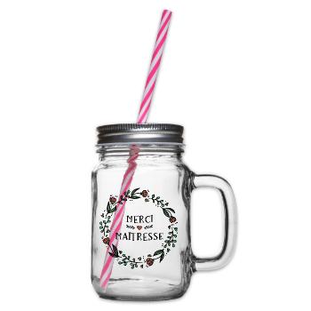 Danke Herrin - Ende des Jahres Geschenk - Henkelglas mit Schraubdeckel - Klar - Rechts