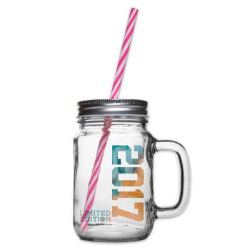 9. GEBURTSTAG LIMITED EDITION 2017 - Henkelglas mit Schraubdeckel - Klar - Rechts