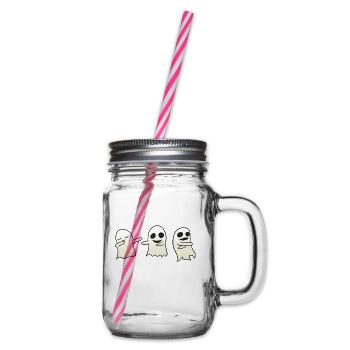 Dancing Ghost - Henkelglas mit Schraubdeckel - Klar - Rechts