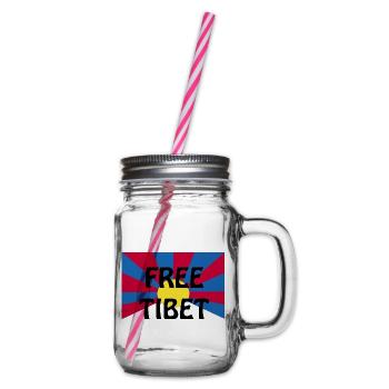 free tibet - Henkelglas mit Schraubdeckel - Klar - Rechts