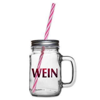 Wein - Henkelglas mit Schraubdeckel - Klar - Rechts