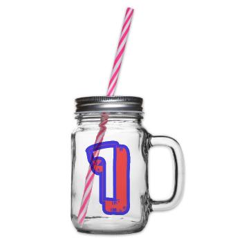 1. 1 JAHR. 1. JAHRESTAG. 1 JAHR GEBURTSTAG - Henkelglas mit Schraubdeckel - Klar - Rechts