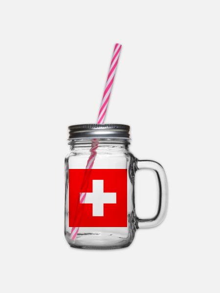 Schweiz - Henkelglas mit Schraubdeckel - Klar