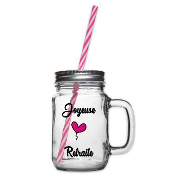 RETRAITE. BONNE RETRAITE. JOYEUSE RETRAITE - Bocal à boisson - transparent - Droite