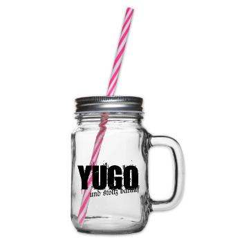 stolzer Yugo - Yugo style - united style of Balkan - Henkelglas mit Schraubdeckel - Klar - Rechts