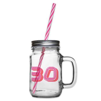 30. 30 YEARS. 30th ANNIVERSARY. 30 YEARS ANNIVERSARY. - Glass jar with handle and screw cap - clear - Right