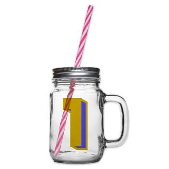 1 - Glass jar with handle and screw cap - clear - Right
