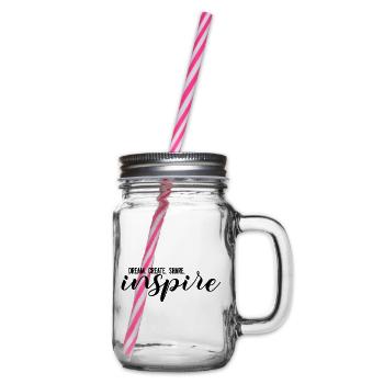DREAM. CREATE. SHARE. inspire - Glass jar with handle and screw cap - clear - Right