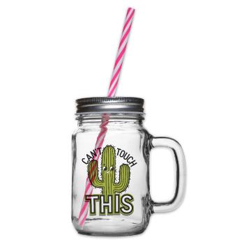 Can't Touch This - Glass jar with handle and screw cap - clear - Right