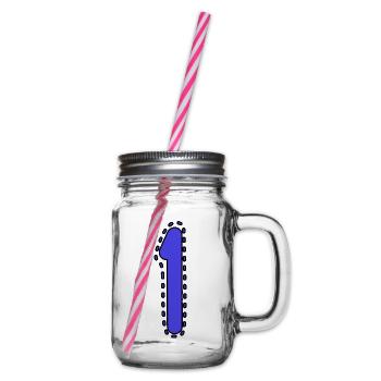 1. 1 JAHR. 1. JAHRESTAG. 1 JAHR GEBURTSTAG - Henkelglas mit Schraubdeckel - Klar - Rechts