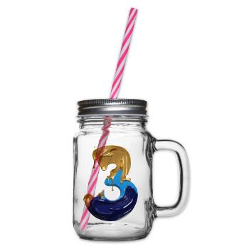 NR. 3 NUMMER 3 COOL 3. GEBURTSTAG - Henkelglas mit Schraubdeckel - Klar - Rechts