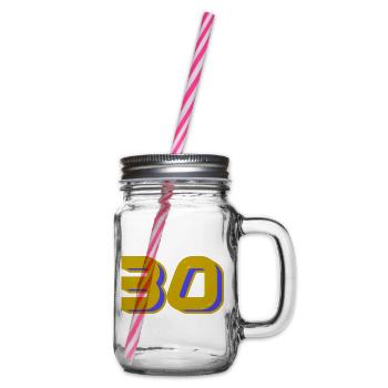 30. 30 YEARS. 30th ANNIVERSARY. 30 YEARS ANNIVERSARY. - Glass jar with handle and screw cap - clear - Right