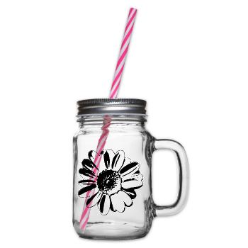 Flower Daisy - Henkelglas mit Schraubdeckel - Klar - Rechts