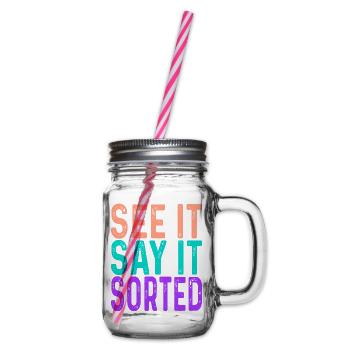 see it say it sorted - Henkelglas mit Schraubdeckel - Klar - Rechts