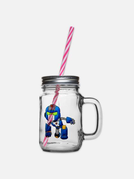Robot - Henkelglas mit Schraubdeckel - Klar