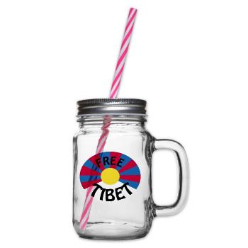 free tibet - Henkelglas mit Schraubdeckel - Klar - Rechts