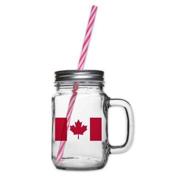 Canada Flag Flag Maple Canada Day 1867 Toronto - Glass jar with handle and screw cap - clear - Right