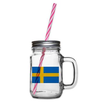 Drapeau de la Suède - Bocal à boisson - transparent - Droite