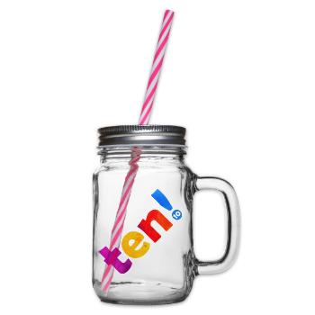 ZEHN 10 JAHRE 10. GEBURTSTAG - Henkelglas mit Schraubdeckel - Klar - Rechts
