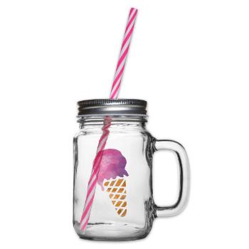 Eiscreme - Henkelglas mit Schraubdeckel - Klar - Rechts
