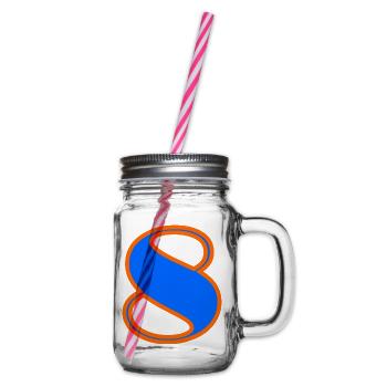 8 JAHRE. 8. JUBILÄUM. GEBURTSTAG 8 JAHRE. 8 - Henkelglas mit Schraubdeckel - Klar - Rechts