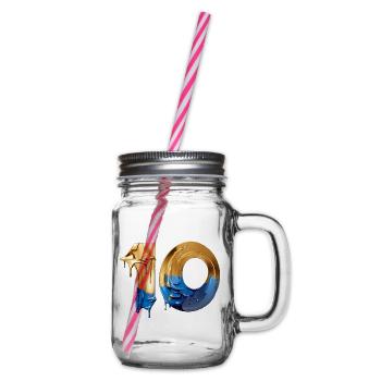 NON. 10 NUMÉRO 10 COOL 10E ANNIVERSAIRE - Bocal à boisson - transparent - Droite