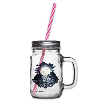 Under The Moonlight - Glass jar with handle and screw cap - clear - Right