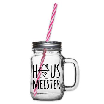 Hausmeister - Henkelglas mit Schraubdeckel - Klar - Rechts