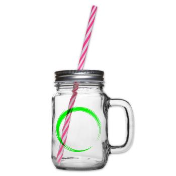 Kreis Symbol Form - Henkelglas mit Schraubdeckel - Klar - Rechts