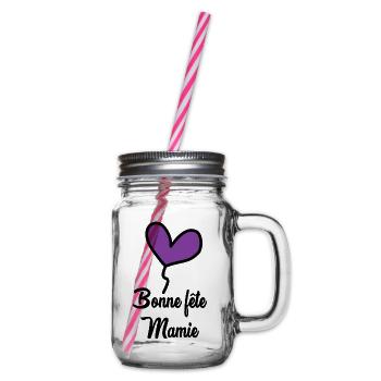 MAMIE. GRAND-MERE. FÊTE DES MÈRES - Bocal à boisson - transparent - Droite