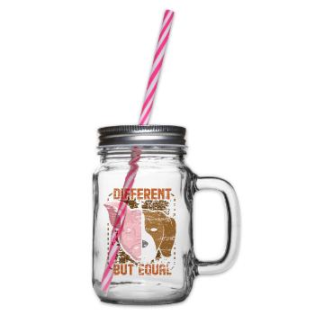 Vegetarier Geschenk - Henkelglas mit Schraubdeckel - Klar - Rechts
