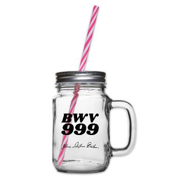 Johann Sebastian Bach BWV 999 - Glass jar with handle and screw cap - clear - Right