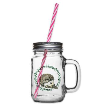 Hedgehog - Glass jar with handle and screw cap - clear - Right