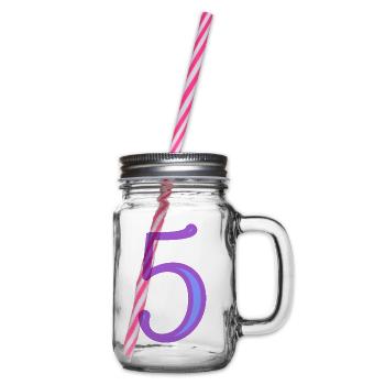 5. FIVE - Glass jar with handle and screw cap - clear - Right