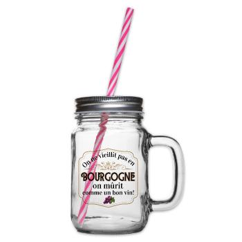 Bourgogne: Mûrir comme un bon vin - Bocal à boisson - transparent - Droite