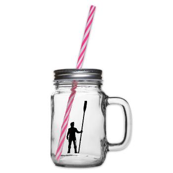 Ruderer - Henkelglas mit Schraubdeckel - Klar - Rechts