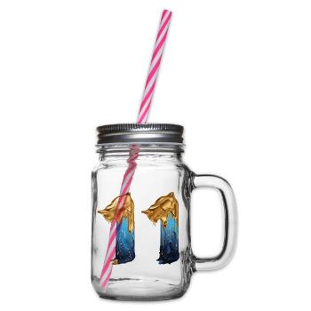 NO. 11 NUMBER 11 COOL 11TH BIRTHDAY - Glass jar with handle and screw cap - clear - Right
