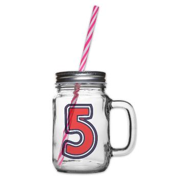 5. 5 ANS. 5e ANNIVERSAIRE. ANNIVERSAIRE 5 ANS - Bocal à boisson - transparent - Droite