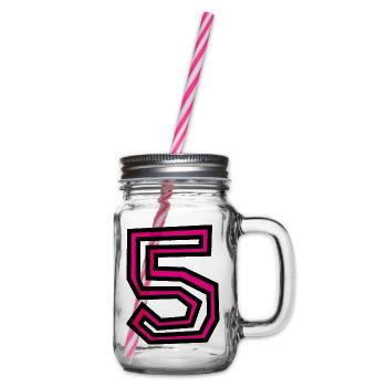 5 - Glass jar with handle and screw cap - clear - Right