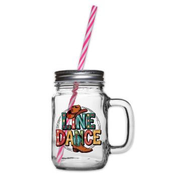 Line Dance mein Hobby - meine Passion - mein Ding - Henkelglas mit Schraubdeckel - Klar - Rechts