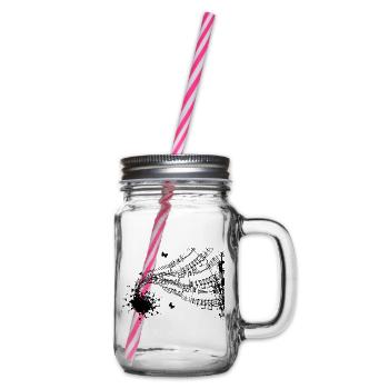 Music Scores Music Musician Sheet Music Sheet Notes - Glass jar with handle and screw cap - clear - Right