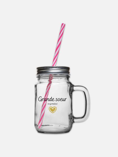 Grande soeur en formation, future grande soeur - Bocal à boisson - transparent