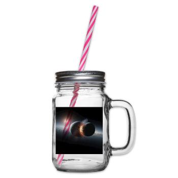 Kosmisches Eclipse Design - Henkelglas mit Schraubdeckel - Klar - Rechts