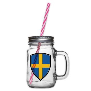 SWEDEN FLAG SHIELD - Bocal à boisson - transparent - Droite