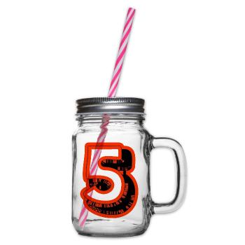 5. 5 JAHRE. 5-JÄHRIGES JUBILÄUM. 5-JÄHRIGES JUBILÄUM. 5 - Henkelglas mit Schraubdeckel - Klar - Rechts