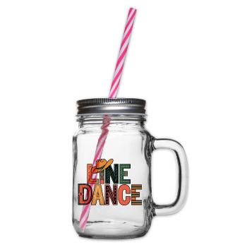 Line Dance mein Hobby - meine Passion - mein Ding - Henkelglas mit Schraubdeckel - Klar - Rechts